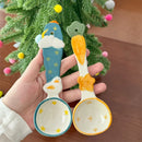 Axyaa Ceramic Christmas Tree Spoon Set