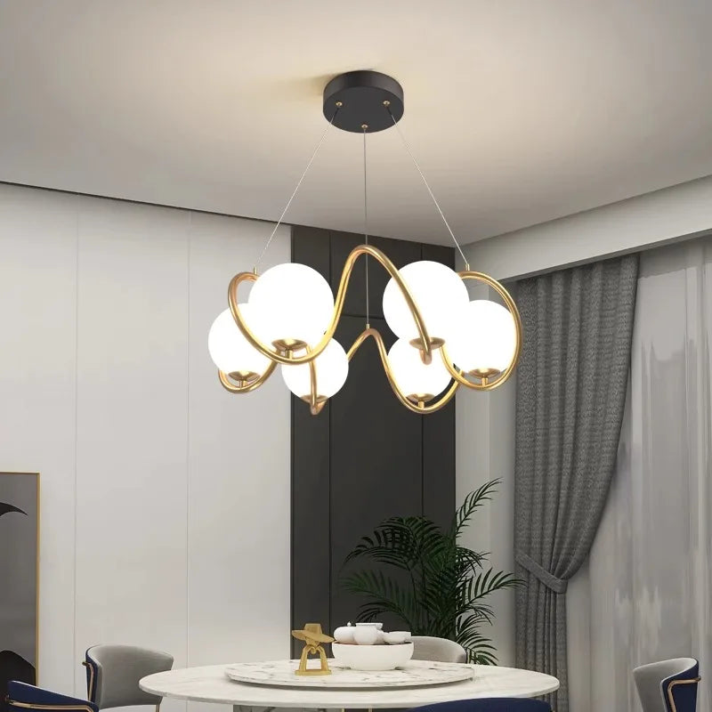 Axyaa Modern LED Pendant Chandelier for Dining Room Lighting