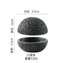 Axyaa Smoked Barbecue Planet Bowl - Volcanic Stone Coal Plate Concept Tableware