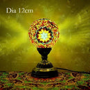 Axyaa Vintage Turkish Mosaic Table Lamp Handcrafted Art Deco Bedside Night Light