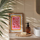 Axyaa Best Seat at Home Print - Playful Bathroom Decor