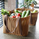 Axyaa Wicker Picnic Basket Tote Handle Storage Rustic Life Shopping Organizer