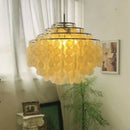 Axyaa Modern Luxury Shell Chandelier: Gold/Chrome Pendant Light for Living Room, Restaurant & Bedroom.