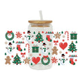 Axyaa Christmas Water Bottle with Lid & Straw | Festive Holiday Decor & Reusable Cup