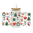 Axyaa Christmas Water Bottle with Lid & Straw | Festive Holiday Decor & Reusable Cup