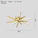Axyaa Luxury Copper Chandelier LED Ceiling Lamp for Living Room, Bedroom, Study