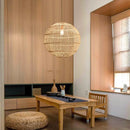 Axyaa Rattan Bird Nest Pendant Light for Bedroom Living Room Decor