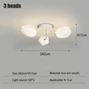 Axyaa Nordic White Lily Blossom LED Chandelier for Kitchen Living Room Bedroom
