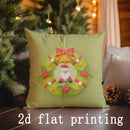 Axyaa Santa Christmas Pillow Cover for Sofa, Bedroom, Car - Festive Decor Theme