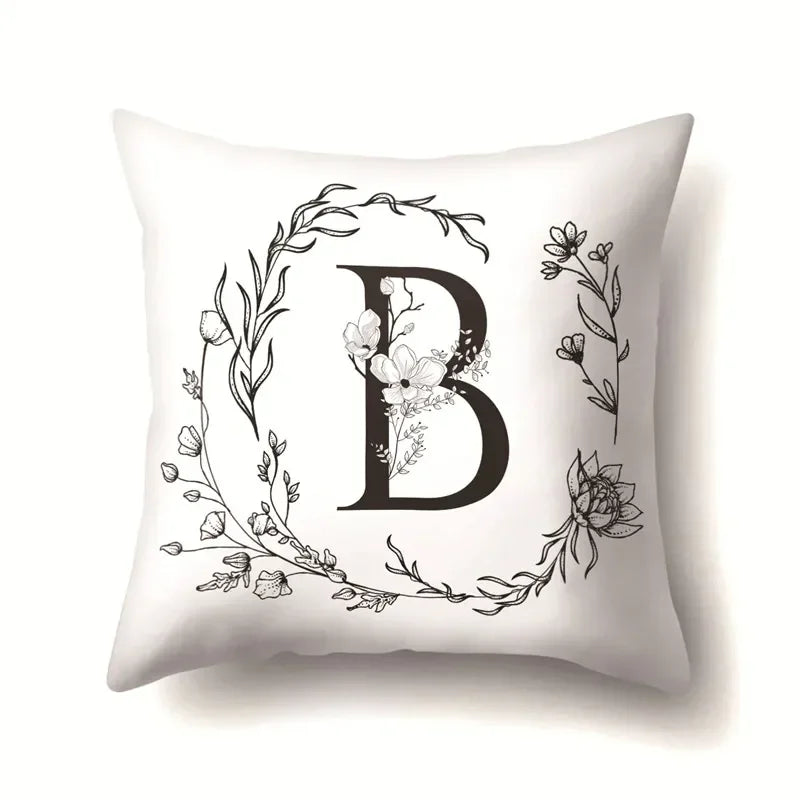 Nordic Style Letter Wreath Pillow Cover by Axyaa - Home Decor Essential