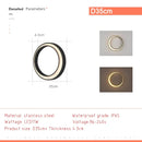 Axyaa Stainless Steel Crescent Wall Lamp - Waterproof IP65, Outdoor Lighting for Corridor & Courtyard