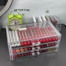 Axyaa Clear Makeup Organizer Set | Large Capacity Cosmetic Storage Drawer Box