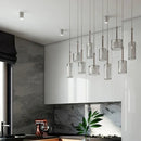 Axyaa Glass Chandelier LED Pendant Light for Modern Restaurant Bar Decor