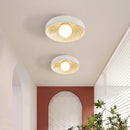 Axyaa Modern French Cream LED Ceiling Lamp for Bedroom, Living Room, and Hallway