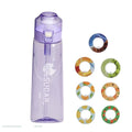 Axyaa 650ml Flavored Water Bottle: Sports Alr Up Drinking Cup with Fruit Fragrance Pods