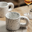 Axyaa Ceramic Breakfast Milk Cup - Splash Ink Design & Thick Handle