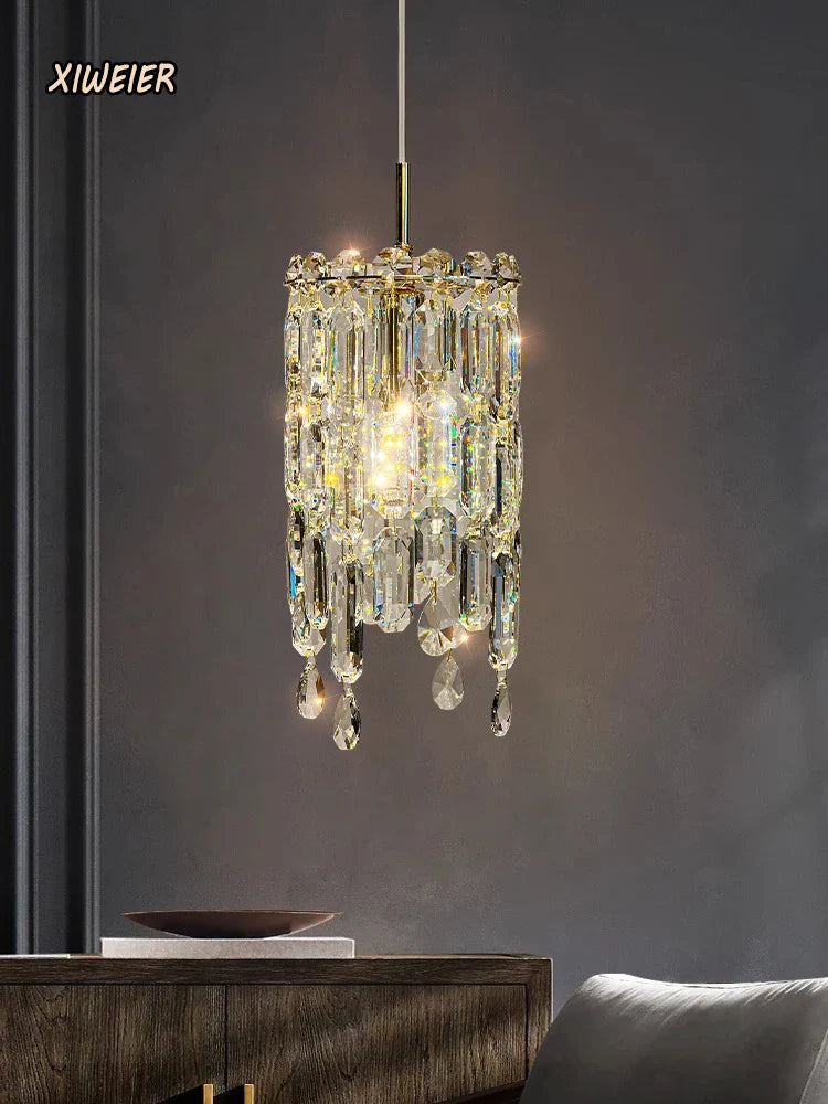 Axyaa Crystal Pendant Light: High-End Master Bedroom & Restaurant Chandelier