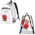 Axyaa Cartoon Dog Print Backpack for Student Schoolbag and Travel
