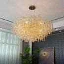 Axyaa Modern Crystal Pendant Chandelier for Dining Room, Living Room, and Bedroom
