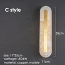 Axyaa Copper Gold LED Wall Sconce Minimalist Luxury Bedside Light