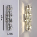 Axyaa Crystal Wall Sconces Lighting Chrome Glass Elegant Modern Lights