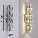 Axyaa Crystal Wall Sconces Chrome Glass Modern Elegant Lighting