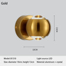 Axyaa Nordic Designer Aluminum Glass LED Wall Lamp, Modern Art for Living Room