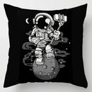 Axyaa Spacemen Rocket Pillowcase for Sofa Home Decor Kids Room