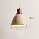Axyaa LED Travertine Pendent Light Chandelier for Dining Room of Small Fresh Walnut Decor