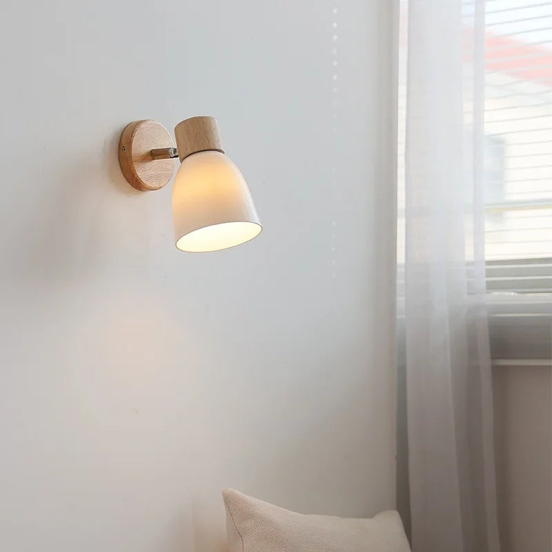 Axyaa Ceramic LED Wall Sconce: Japanese Style, White Glazed, Indoor Art Fixture