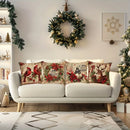 Axyaa Retro Christmas Reindeer Pillowcase Cover