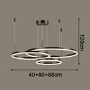 Axyaa LED Chandelier Pendant Light for Modern Dine Room, Indoor Living Room Ceiling Lamp