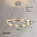 Circular Crystal Ceiling Light by Axyaa - Luxurious Living Room Decor