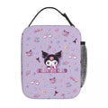 Axyaa Kuromi Insulated Lunch Bag: Cute Portable Thermal Cooler for Picnic and Food