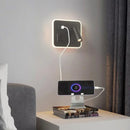 Axyaa Wireless Charging LED Wall Lamp with USB Port, Rotatable & Switch Reading Light