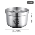 Axyaa Stainless Steel Steam Bowl with Lid 300ml - Versatile Kitchen Stew Pot & Egg Poacher