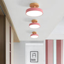 Axyaa Nordic Ceiling Lamps Wood Round for Indoor Lighting in Multiple Rooms