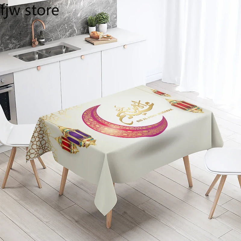Axyaa Ramadhan Karim Decor Tablecloth - Waterproof & Stain Resistant