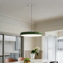 Axyaa Modern Green LED Saucer Pendant Lights for Dining Room and Home Decor