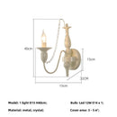 Axyaa Romantic White LED Chandelier E14 Candle Pendant Light for Bedroom and Dining Room