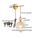 Axyaa Gold LED Crystal Glass Wall Sconce - Modern Nordic Bedroom Balcony Lamp