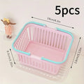Axyaa Mini Storage Baskets Set in Macaron Colors for Desktop & Bathroom Organization