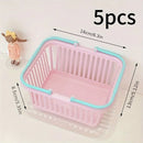 Axyaa Mini Storage Baskets Set in Macaron Colors for Desktop & Bathroom Organization