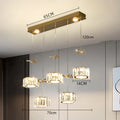Axyaa Luxury Crystal Chandelier Pendant Light for Living and Dining Room