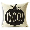 Axyaa Halloween Pumpkin Owl Bat Linen Throw Pillowcase