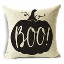 Axyaa Halloween Pumpkin Owl Bat Linen Throw Pillowcase