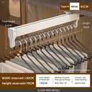 Axyaa Extendable Clothes Rail | Top Mount Wardrobe Hanger | Adjustable Trouser Organiser