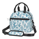 Axyaa Cactus Green Floral Thermal Lunch Bag with Adjustable Strap