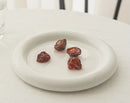 Axyaa White Ceramic Flat Dessert Salad Breakfast Household Dish Plate