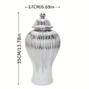 Axyaa Ceramic High Vase Ornaments TV Cabinet Decoration Silver Gold Plated Jewelry Storage